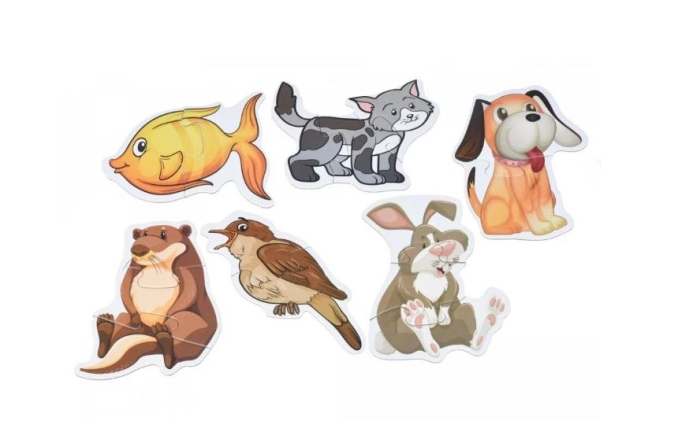 Set puzzle educativ 6 în 1 cu piese mari – animale [2]
