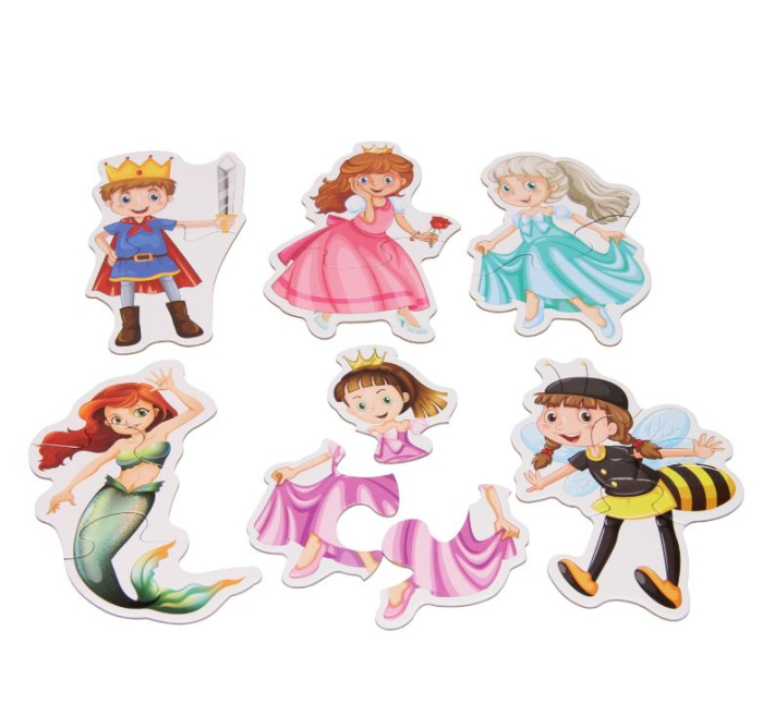 Set puzzle educativ 6 în 1 cu piese mari – personaje din basme [3]