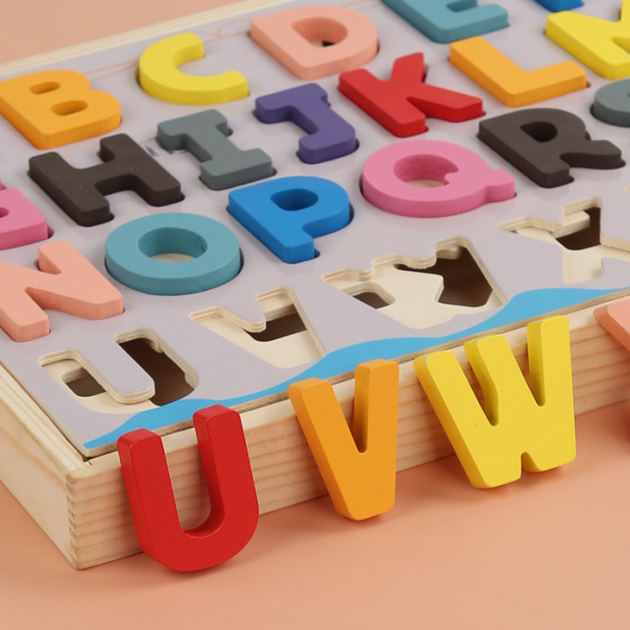 Set Puzzle litere si cifre cu sortare și taviță | ZukiToys.ro [4]