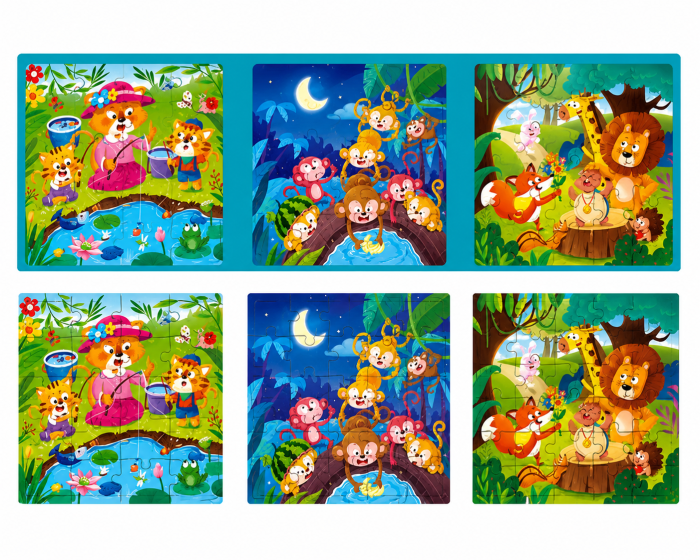 Set puzzle magnetic 3 în 1 cu animale, 75 piese [3]