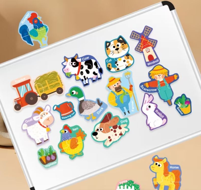 Set puzzle magnetic – Animale de la fermă [2]