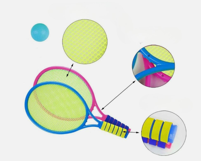 Set rachete tenis pentru copii cu 2 mingi, multicolor [3]
