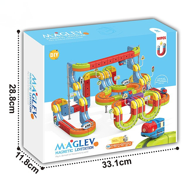 Set tren cu traseu magnetic si circuit 3D – 141 piese [5]