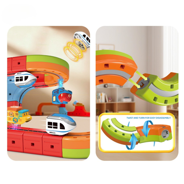 Set tren cu traseu magnetic si circuit 3D – 31 piese [3]