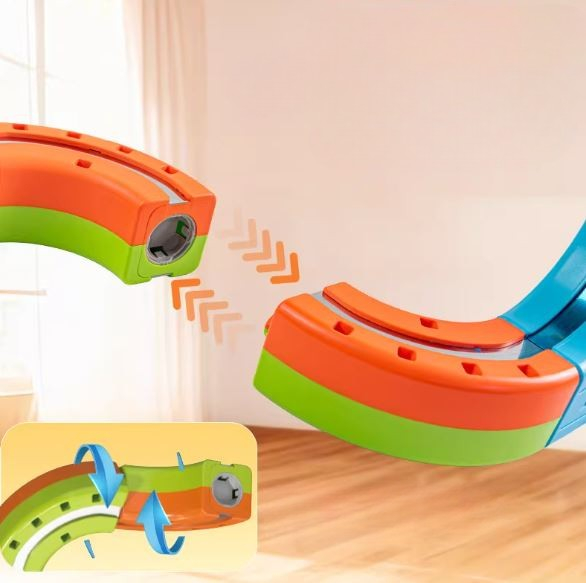 Set tren cu traseu magnetic si circuit 3D – 98 piese [5]