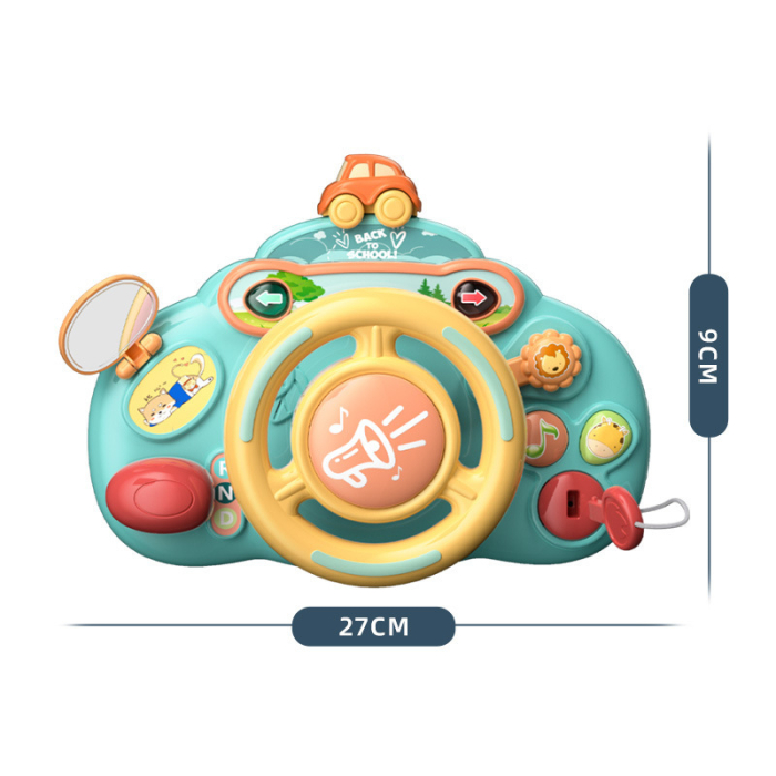 Simulator auto interactiv pentru copii cu volan, sunete și activități educative de conducere [5]