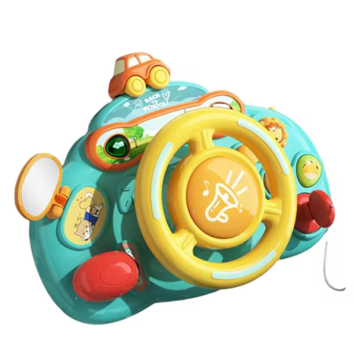 Simulator auto interactiv pentru copii cu volan, sunete și activități educative de conducere [2]