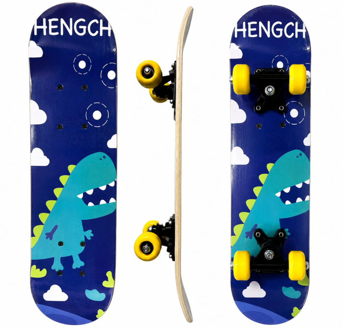 Skateboard din lemn model Dino Urban Blue - 60 cm [3]