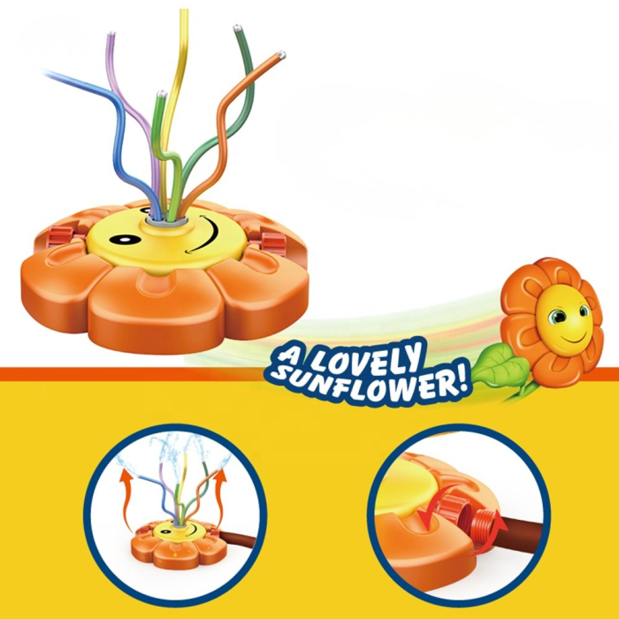 Stropitoare de grădină pentru copii ,,Floare colorată" cu pulverizare rotativă [2]