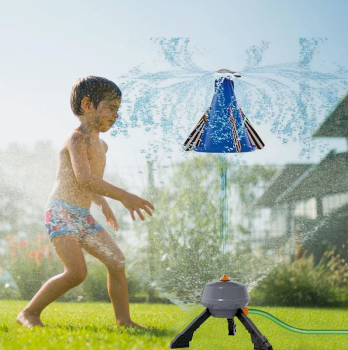 Stropitoare de grădină pentru copii tip rachetă cu lansare și pulverizare [2]