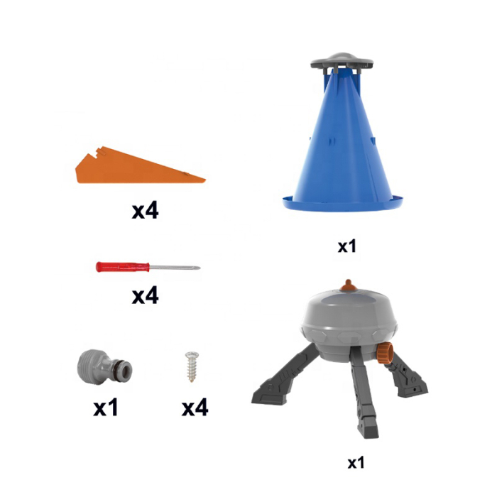 Stropitoare de grădină pentru copii tip rachetă cu lansare și pulverizare [4]