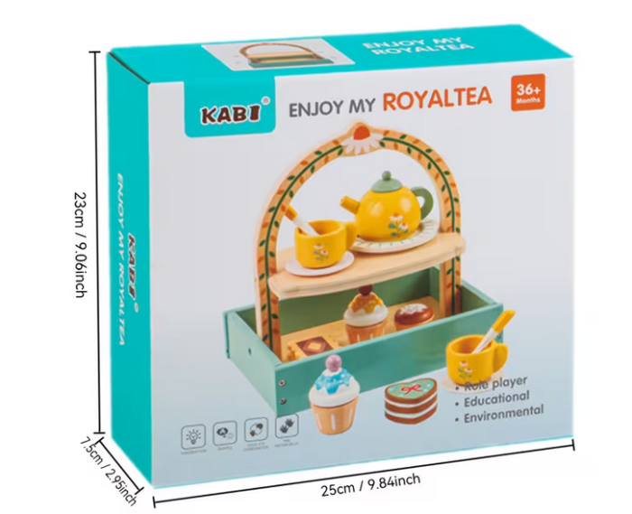 Suport pentru deserturi din lemn – set de joacă [5]