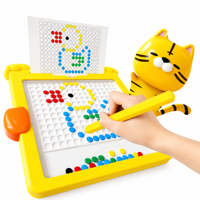 Tablă educativă cu mozaic și bile magnetice – Joc de creativitate și coordonare [4]
