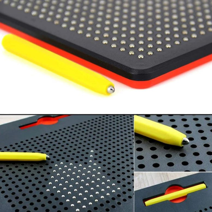 Tablă magnetică pentru desen și învățare cu 714 bile magnetice și stilou special [5]