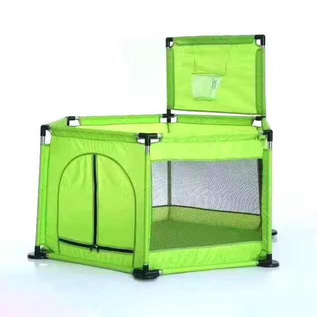 Tarc de Joacă pentru Bebeluşi cu Bilute Colorate și Coș de Baschet - 30 bile [4]