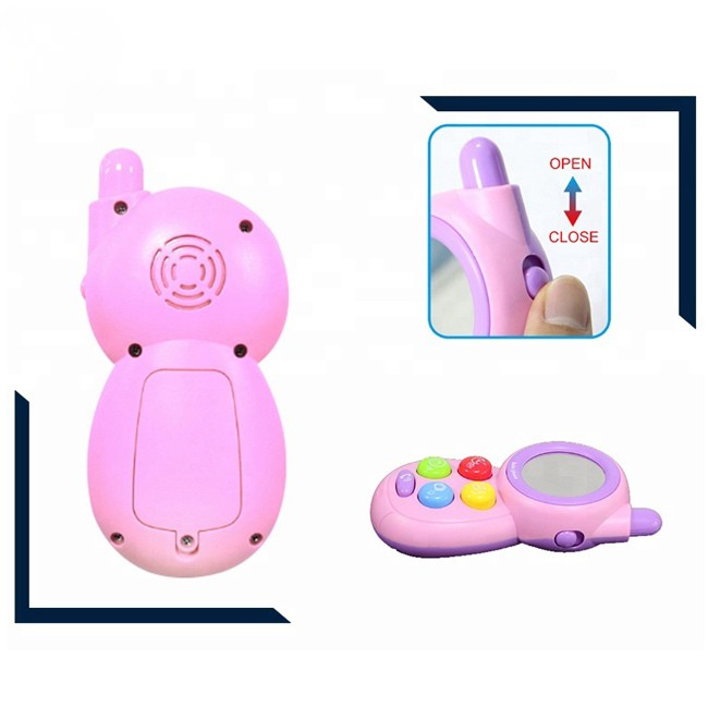 Telefon pentru bebeluși cu lumini si sunete - Roz [5]