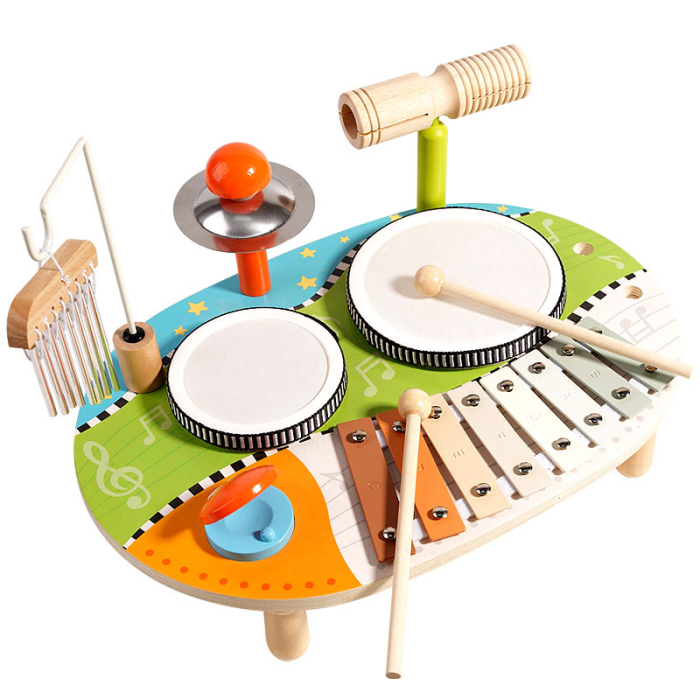 Toba Muzicala din Lemn – Set Instrumente Montessori 6-in-1 pentru Copii [2]