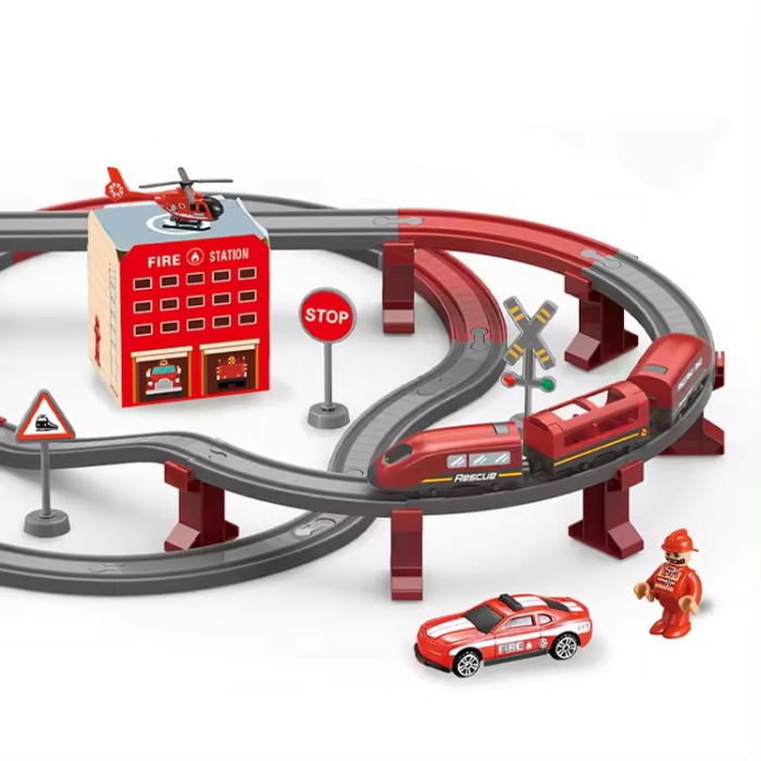 Tren electric Interactiv cu Tematica Pompieri – 92 piese 3+ [3]