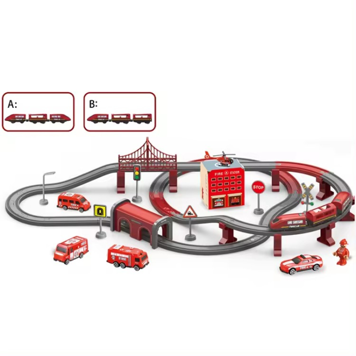 Tren electric Interactiv cu Tematica Pompieri – 92 piese 3+ [4]