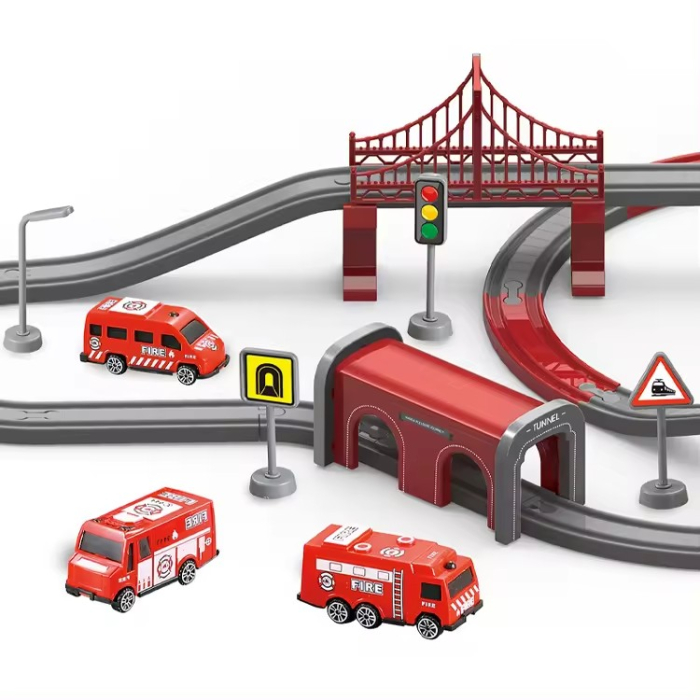 Tren electric Interactiv cu Tematica Pompieri – 92 piese 3+ [2]