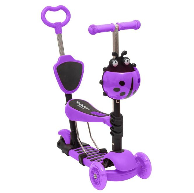 Trotinetă 5 în 1 buburuza cu scaunel – ( mov ) [4]
