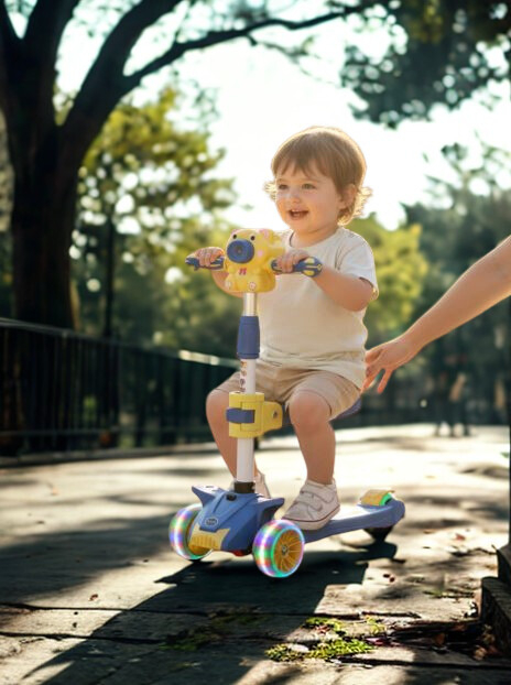 Trotinetă copii cu muzică , lumini și baloane de săpun (albastra) [4]