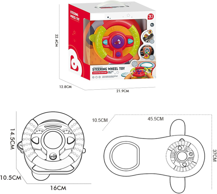 Volan interactiv cu sunete pentru copii – jucărie educativă 18 + [3]