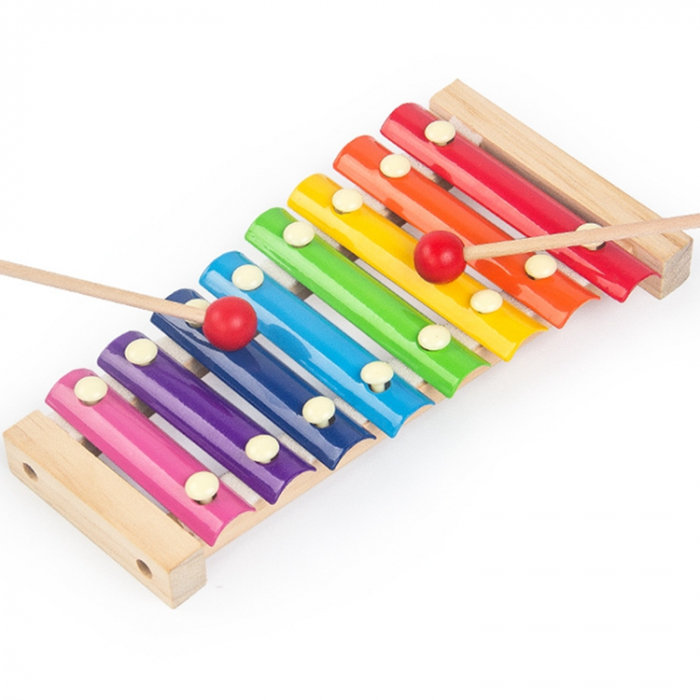 Xilofon muzical din lemn cu 8 note – Jucarie interactiva educativa pentru copii [3]