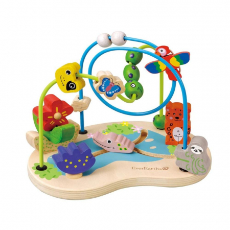 Jucarii educative - Circuit motricitate lemn Jungla – Montessori 1 an+