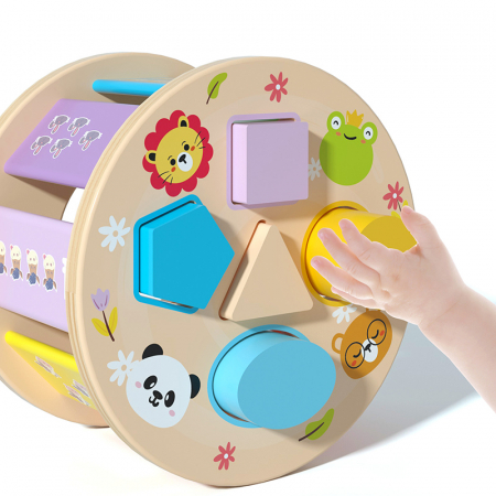 Aligatorul de tras cu forme geometrice – jucărie montessori din lemn 18+ [3]