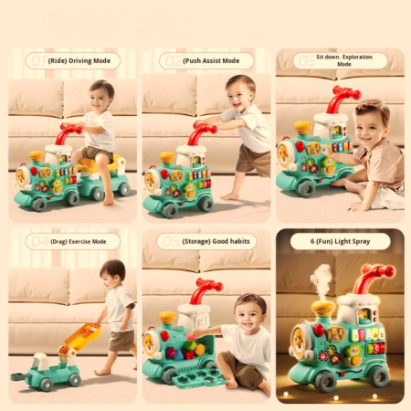 Antemergător trenulet interactiv pentru copii – tren muzical 5 în 1 [4]