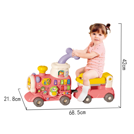 Antepremergător multifuncțional 5-în-1 – vagon cu aburi, scăunel și centru de activități [3]