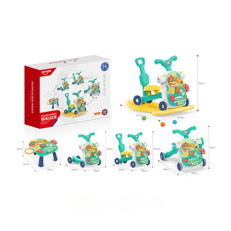 Antepremergător multifuncțional Mappy 5 în 1 tricicletă și măsuță de activități cu sunete [6]