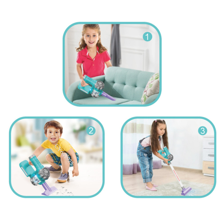 Aspirator-jucărie fără cablu pentru copii – set de curățenie distractiv 36 + [2]