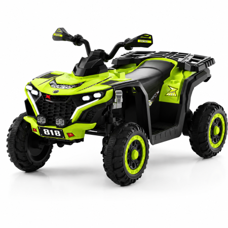 ATV electric cu motor 380W, roți EVA și design sport off-road - Verde [0]