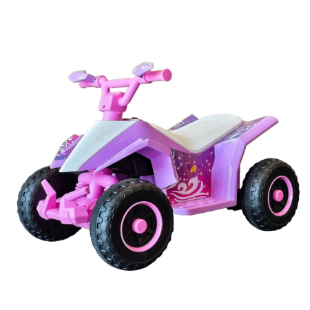 ATV electric pentru copii cu remorcă, roți rezistente și design off-road - Roz [1]