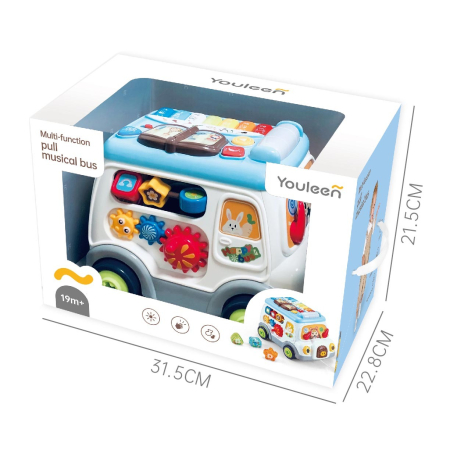 Autobuz interactiv multifuncțional pentru copii, cu lumini și sunete [4]