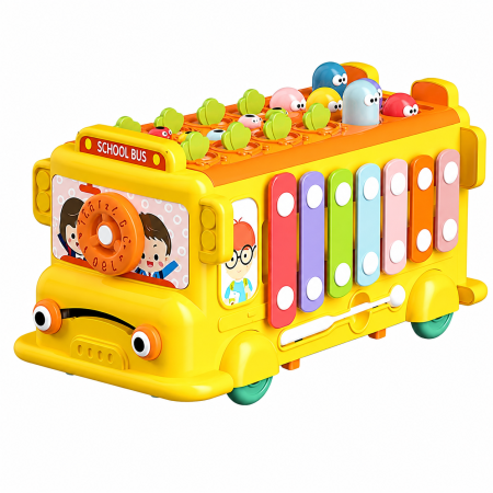 Toate Jucariile pentru Copii - Autobuz muzical pentru copii, cu xilofon, forme și jocuri interactive