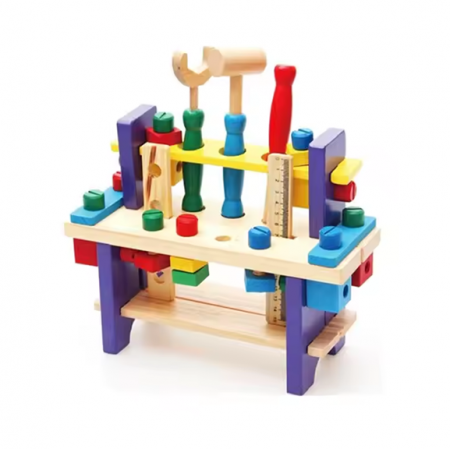 Jucarii educative - Banc de scule din lemn pentru copii – Jucarie educativa 3+