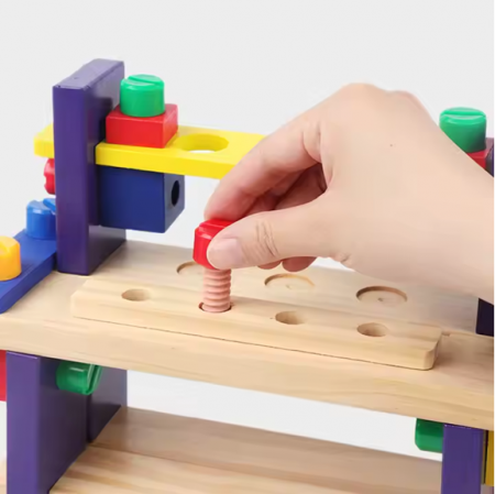 Banc de scule din lemn pentru copii – Jucarie educativa 3+ [3]