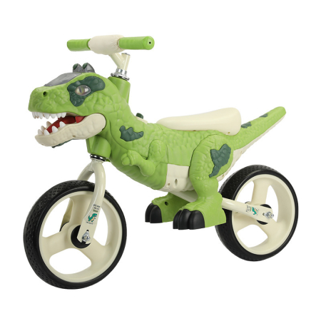 Biciclete si Trotinete - Bicicletă de echilibru cu muzică pentru copii - Model dinozaur verde