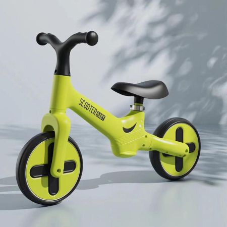 Bicicletă de echilibru ergonomică – fără pedale (verde) [1]