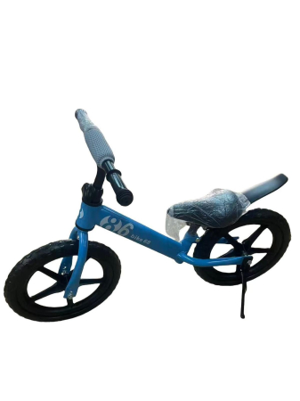 Bicicletă de echilibru fără pedale – roți cauciuc 14 inch (albastru) [2]