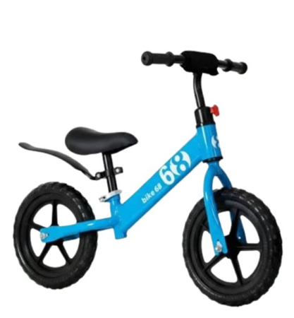 Bicicletă de echilibru fără pedale – roți cauciuc 14 inch (albastru) [1]