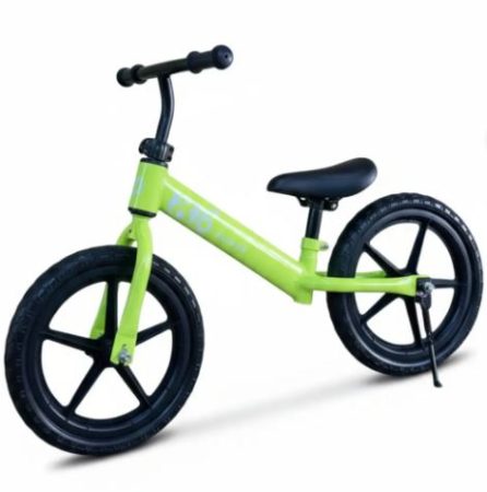 Bicicletă de echilibru fără pedale – roți cauciuc 14 inch (verde) [1]