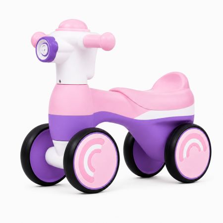 Bicicletă ride-on cu baloane de săpun, muzică și lumini - Mov [3]