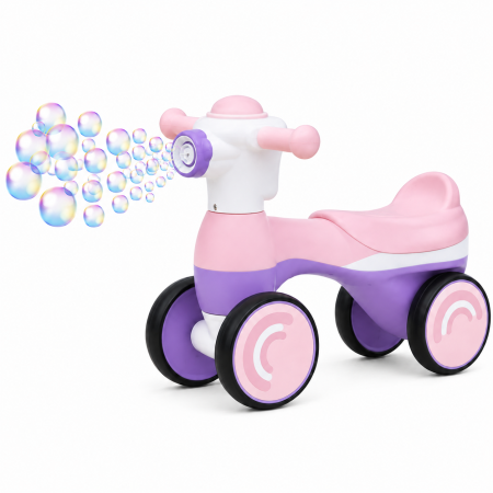 Trotinete & Triciclete pentru Copii - Bicicletă ride-on cu baloane de săpun, muzică și lumini - Mov