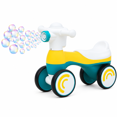 Trotinete & Triciclete pentru Copii - Bicicletă ride-on cu baloane de săpun, muzică și lumini - Verde
