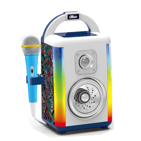 Toate Jucariile pentru Copii - Boxă karaoke pentru copii cu microfon, lumini și înregistrare vocală