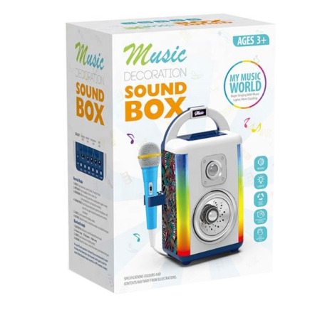 Boxă karaoke pentru copii cu microfon, lumini și înregistrare vocală [3]
